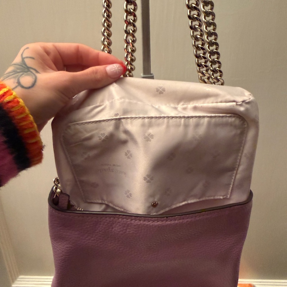 Kate Spade Lavender Crossbody/Shoulder Bag with Chain Straps - Picture 9 of 11
